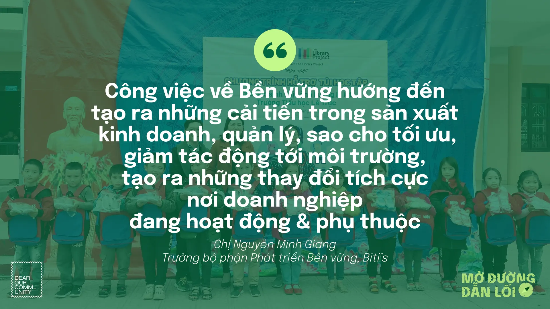  công việc về Bền vững cũng sẽ hướng đến tạo ra những cải tiến