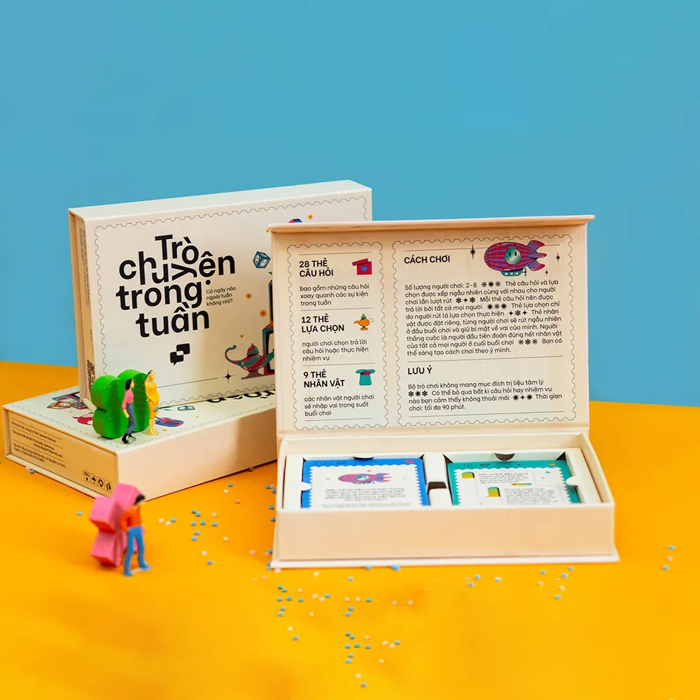 Sản phẩm Boardgame kết nối Trò chuyện trong tuần. Hình ảnh: Dự án Seesaw Việt Nam 