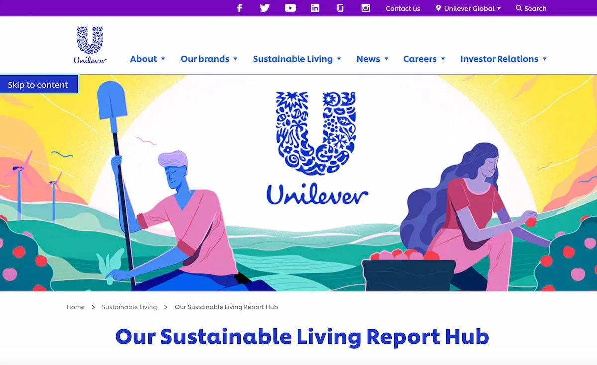 Trang web Unilever