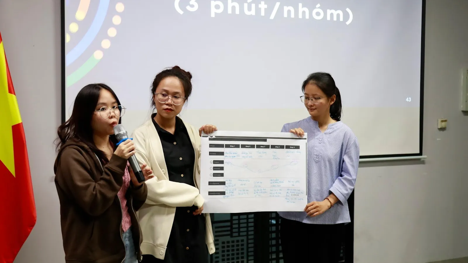 3 bạn nữ đang nói