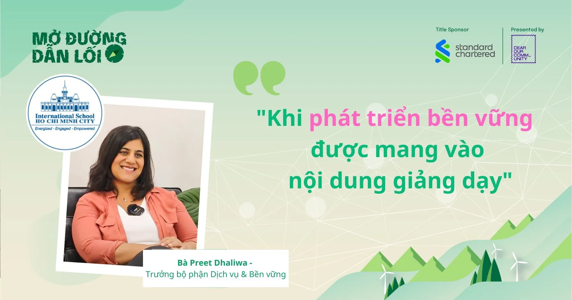 Khi phát triển bền vững được mang vào nội dung giảng dạy